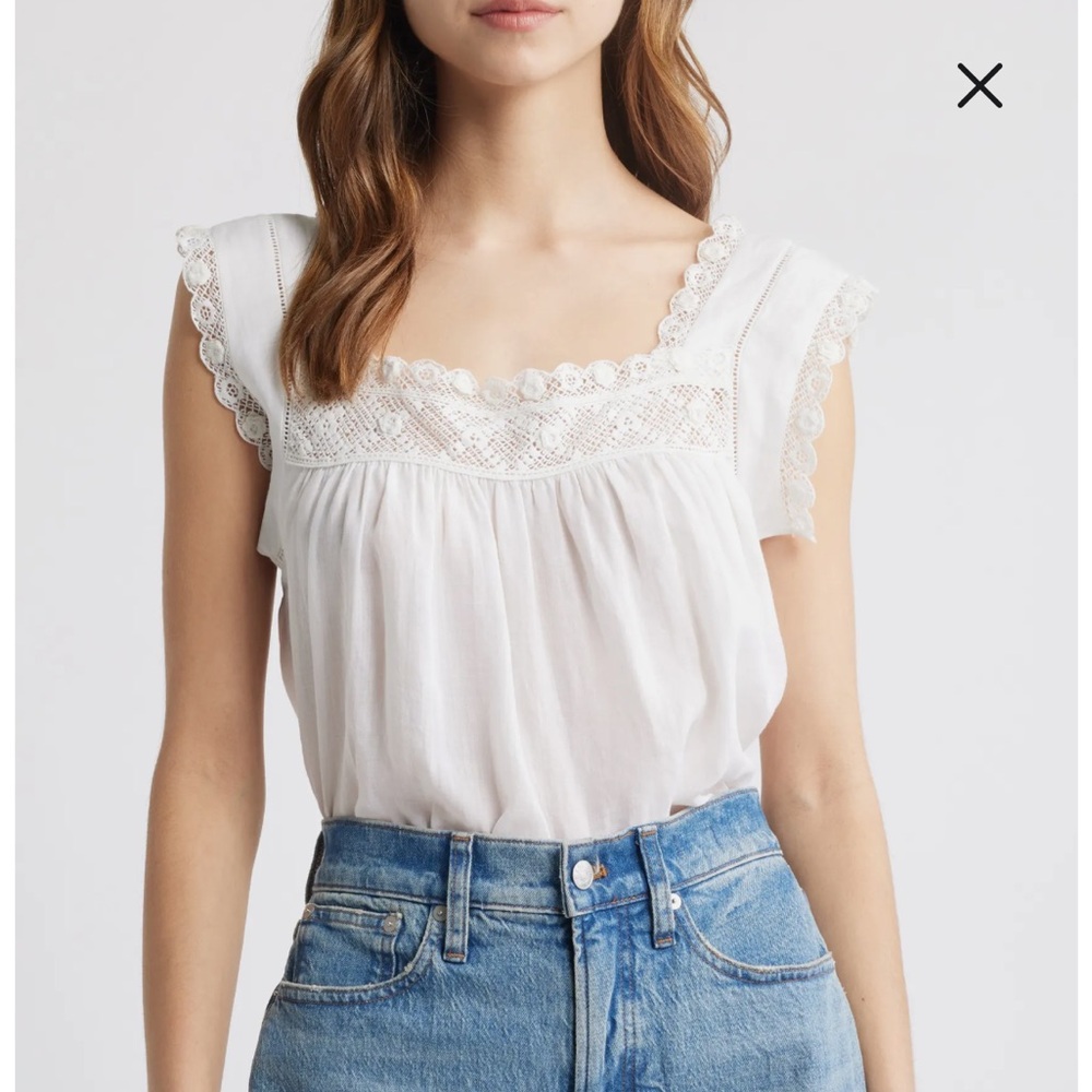 doen Aphra Lace Trim top